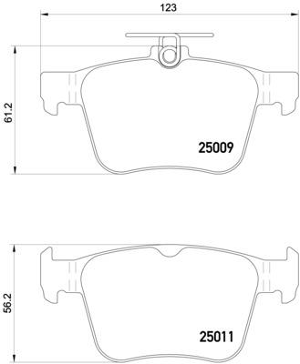 VW BALATA GOLF VII (12-) POLO (14-) A3 (8V1) ARKA ,8V0698451F