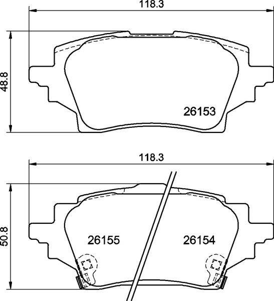 TOYOTA BALATA COROLLA (19-) ARKA ,04466F4010