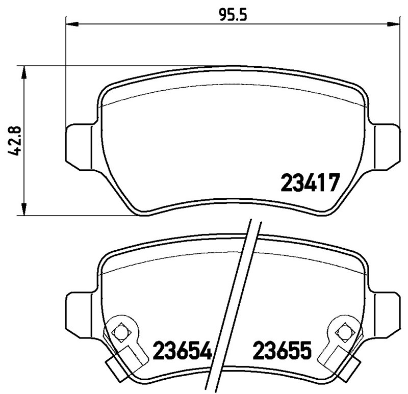 OPEL BALATA ASTRA H (04-) MERİVA (03-) ZAFİRA ARKA  ,1605995 1605122