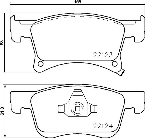 OPEL BALATA ADAM (12-19) CORSA E (14-) 15’’ ÖN  ,1605281