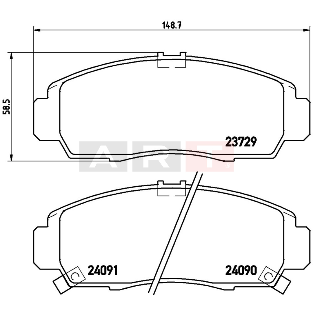 HONDA BALATA CİVİC VII (01-05) CİVİC VIII (05-) ÖN  ,450225AA600