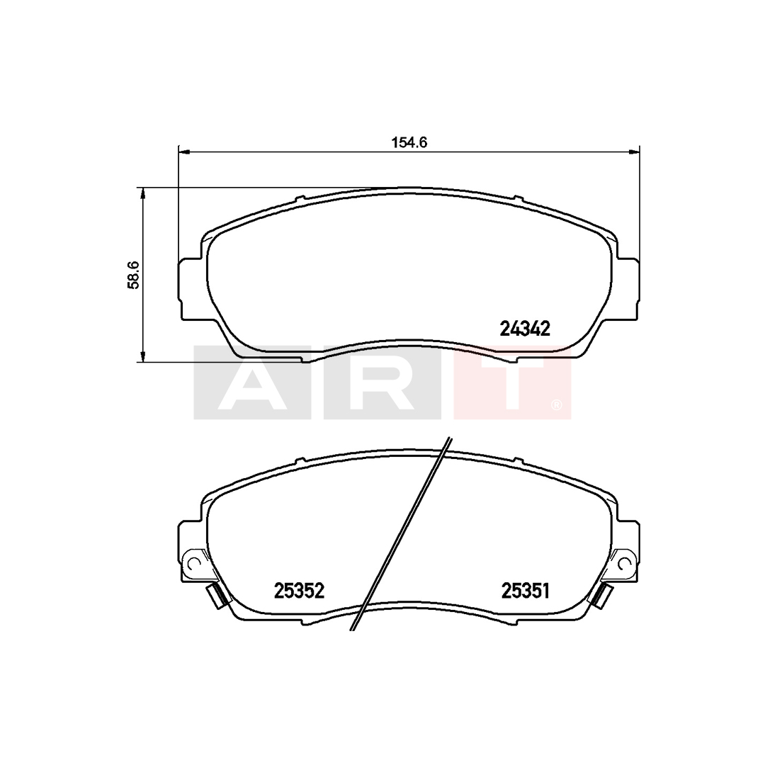 HONDA BALATA CR-V IV (RM) (15-) ÖN    ,45022,T1G,G01